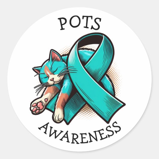 POTS Orthostatische tachycardie syndroom Ronde Sticker (Voorkant)