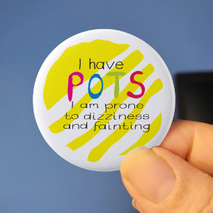 POTS-syndroom-bewustmakingsspeld badge Ronde Button 5,7 Cm