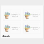 Pots Viooltjes in Waterverf Rechthoekige Sticker (Vel)