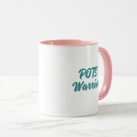 POTS Warrior | Disautonomie-bewustzijnslint Mok (Voorkant rechts)