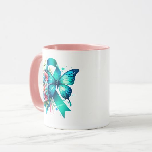 POTS Warrior | Disautonomie-bewustzijnslint Mok (Voorkant links)