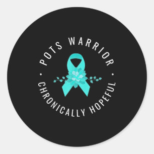 Pots Warrior Hoopvolle Lint Pots Bewustzijnsdag Ronde Sticker