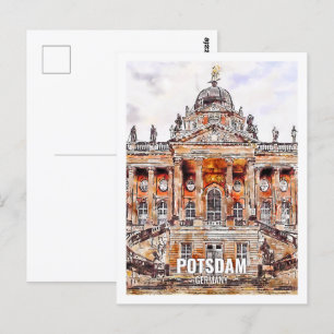 Potsdam Duitsland Beroemde Reisplaats Waterverf Briefkaart