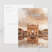 Potsdam Duitsland Kleurenpotlood Reizen Briefkaart (Voorkant / Achterkant)