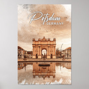 Potsdam Duitsland Kleurenpotlood Reizen Poster