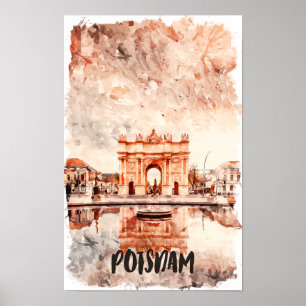 Potsdam Duitsland Waterverf Schilderen Poster