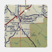 Potsdam NY Antieke kaart