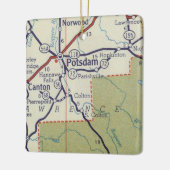 Potsdam NY Map Keramisch Ornament (Links)