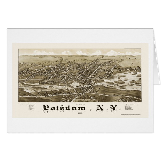 Potsdam, NY Panoramic Map - 1885 (Voorkant Horizontaal)