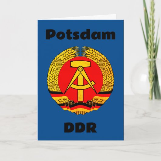 Potsdam, Oost-Duitsland (DDR) Bedankkaart (Voorkant)