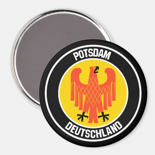 Potsdam Round Emblem Magneet (Voorkant / Achterkant)