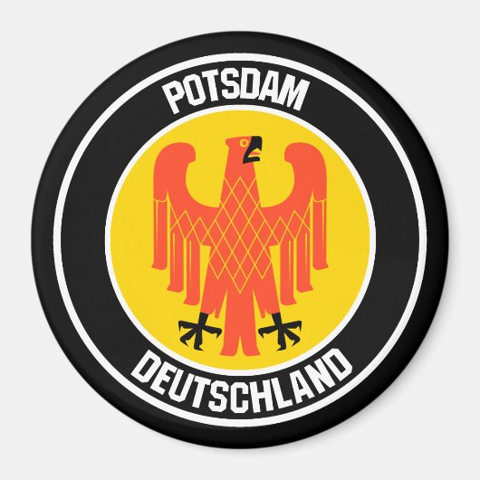 Potsdam Round Emblem Magneet (Voorkant)