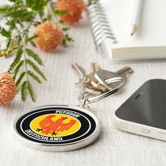 Potsdam Round Emblem Sleutelhanger (Zijkant)