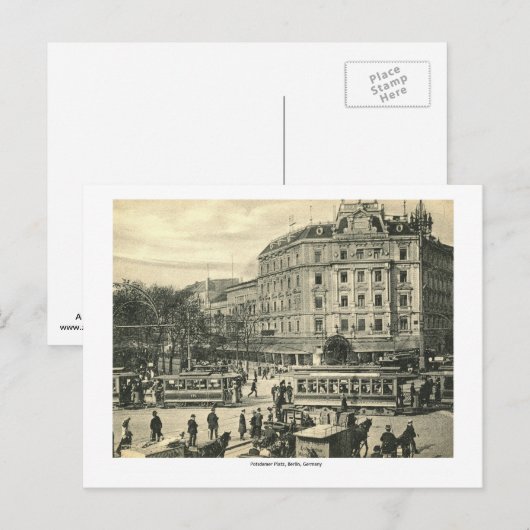 Potsdamer Platz, Berlijn, Duitsland Vintage Briefkaart (Voorkant / Achterkant)