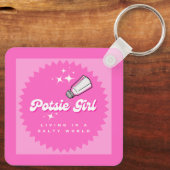 Potsie meisje leven in een zoute wereld sleutelhanger (Achterkant)