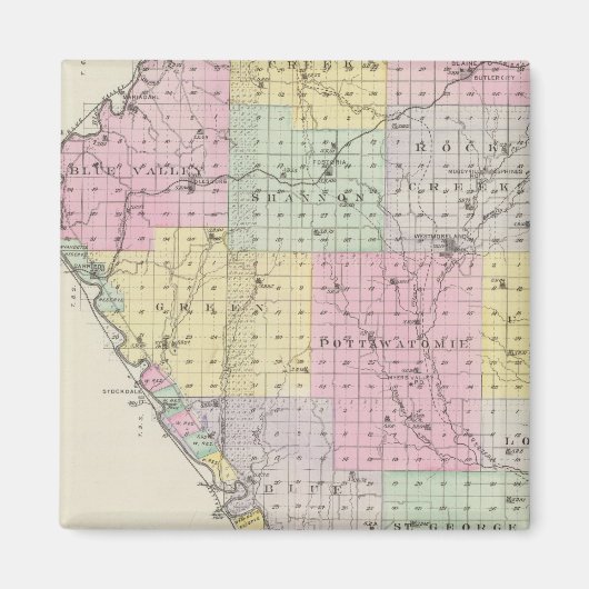 Pottawatomie County, Kansas 2 Magneet (Voorkant)