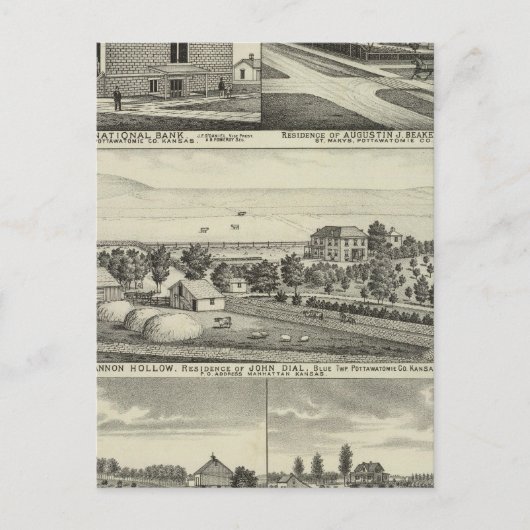 Pottawatomie, Kansas Briefkaart (Voorkant)