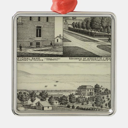 Pottawatomie, Kansas Metalen Ornament (Voorkant)