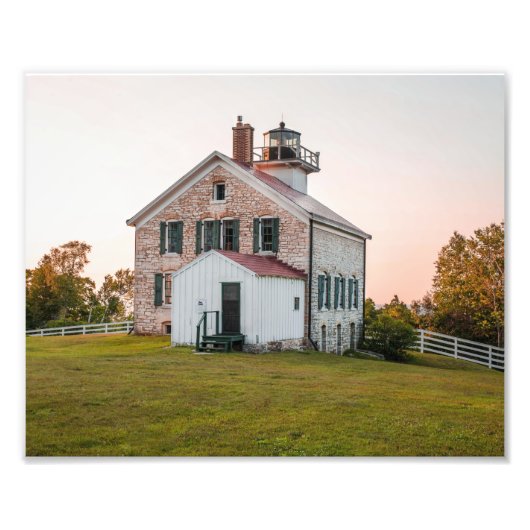Pottawatomie Lighthouse Print Foto Afdruk (Voorkant)