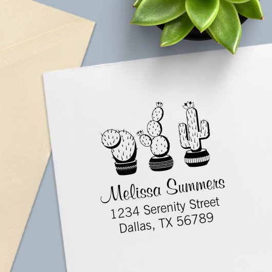 Potted Cacti - Cactus Planten Address Zelfinktende Stempel