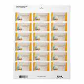 Potted Cactus and Christmas Ornaments Address Etiket (Full Sheet)