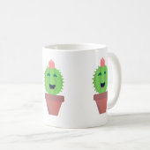 Potted Cactus Cute Cartoon Succulent Design Koffiemok (Voorkant rechts)