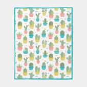 Potted Cactus Fleece Deken (Voorkant)