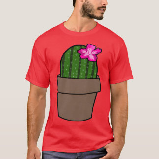 Potted Cactus met een ventilator T-shirt