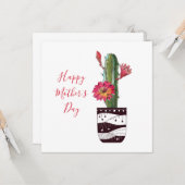  Potted Cactus Moederdag Kaart (Voorkant / Achterkant in situ)