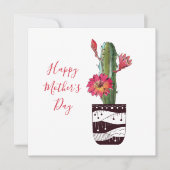  Potted Cactus Moederdag Kaart (Voorkant)