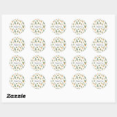 Potted Cactus op wit Ronde Sticker (Vel)
