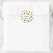 Potted Cactus op wit Ronde Sticker (Tas)