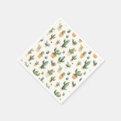 Potted Cactus op wit Servet (Hoek)