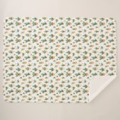 Potted Cactus op wit Sherpa Deken (Voorkant (horizontaal))