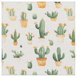 Potted Cactus op wit Stof