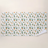 Potted Cactus op wit Strandlaken (Voorkant)