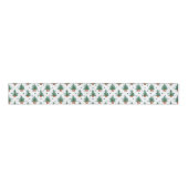 Potted Christmas Tree Farmhouse Holiday Pattern Grosgrain Lint (Voorkant)