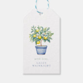 Potted Citroenboom gepersonaliseerd briefpapier Cadeaulabel (Voorkant)