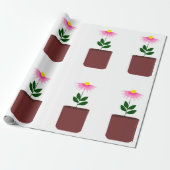 Potted Daisy Wrapping Papier (Uitgerold)