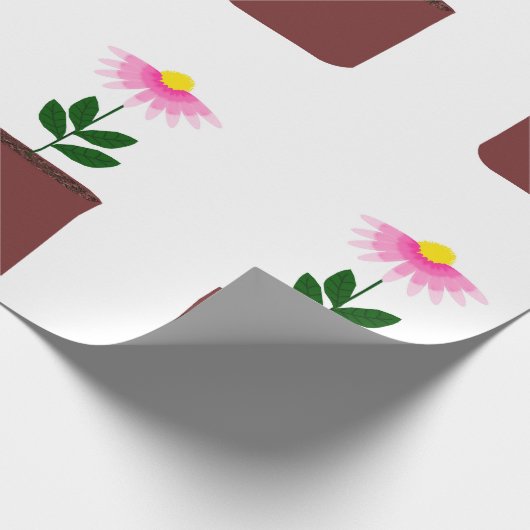 Potted Daisy Wrapping Papier (Hoek)