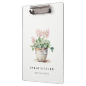 Potted Floral House Planten Waterverf Botanisch Klembord (Links)