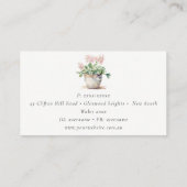 Potted Floral House Planten Waterverf Botanisch Visitekaartje (Achterkant)