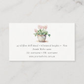 Potted Floral House Planten Waterverf Botanisch Visitekaartje (Achterkant)