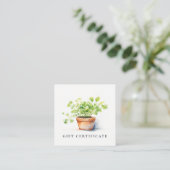 Potted Herb Peterselie Koriander Gift Certificaat (Staand voorkant)