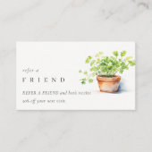 Potted Herb Peterselie koriander Verwijs een vrien Visitekaartje (Voorkant)