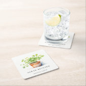 Potted Herb Peterselie Koriander Waterverf Botanis Kartonnen Onderzetters (Insitu)