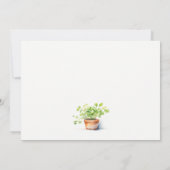 Potted Herb Peterselie Koriander Waterverf Botanis Notitiekaartje (Achterkant)