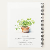 Potted Herb Peterselie Koriander Waterverf Botanis Planner (Achterkant)