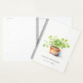 Potted Herb Peterselie Koriander Waterverf Botanis Planner (Display)