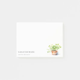 Potted Herb Peterselie Koriander Waterverf Botanis Post-it® Notes